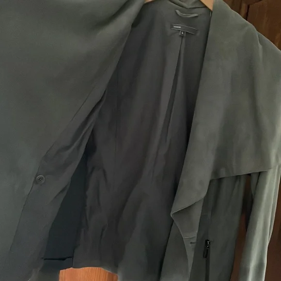 COPY - EUC VINCE SUEDE WATERFALL COLLAR ZIP JACKET. SIZE L - Picture 14 of 14